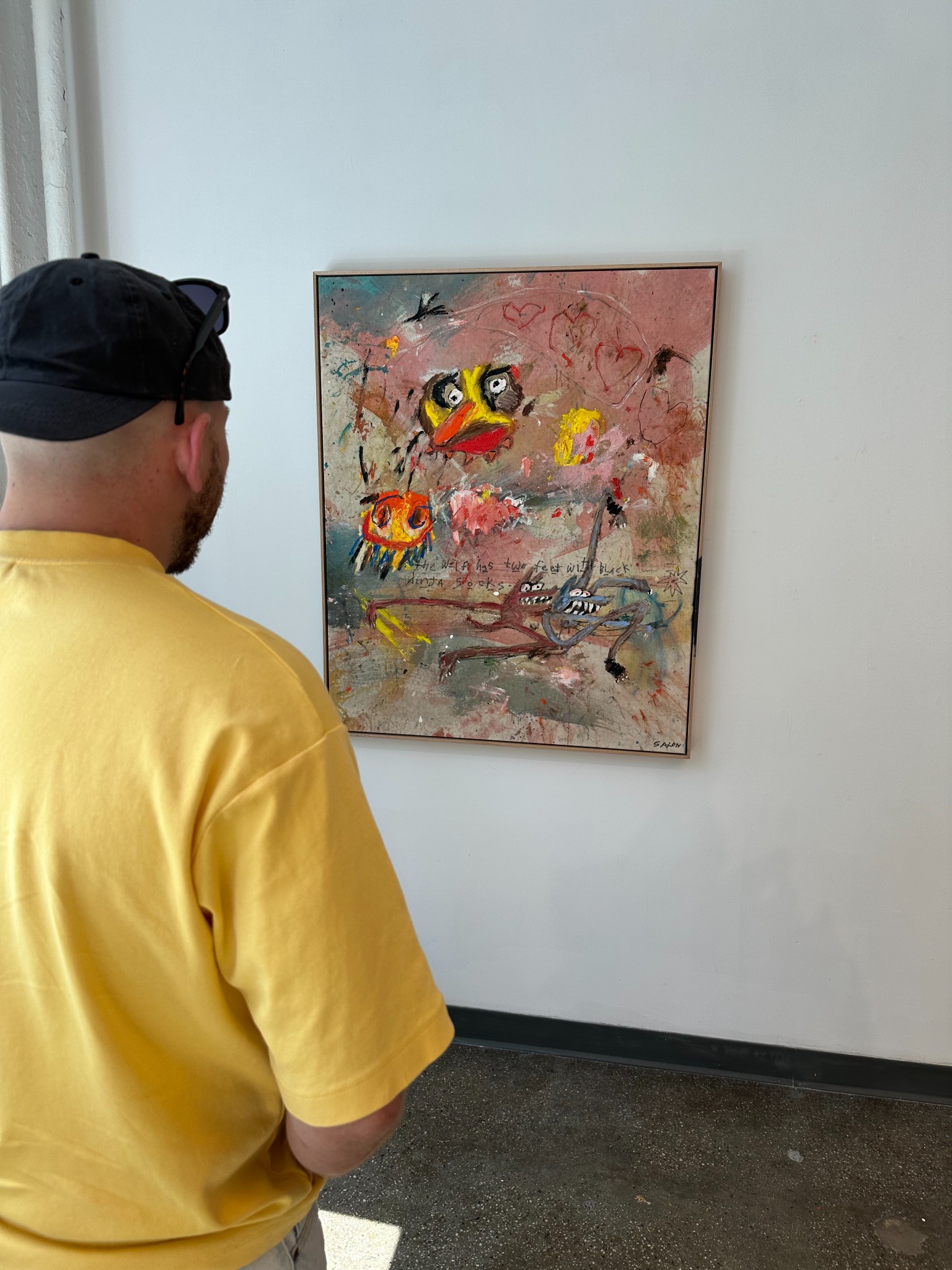 Colorful figurative painting from the Space Lasso collection
