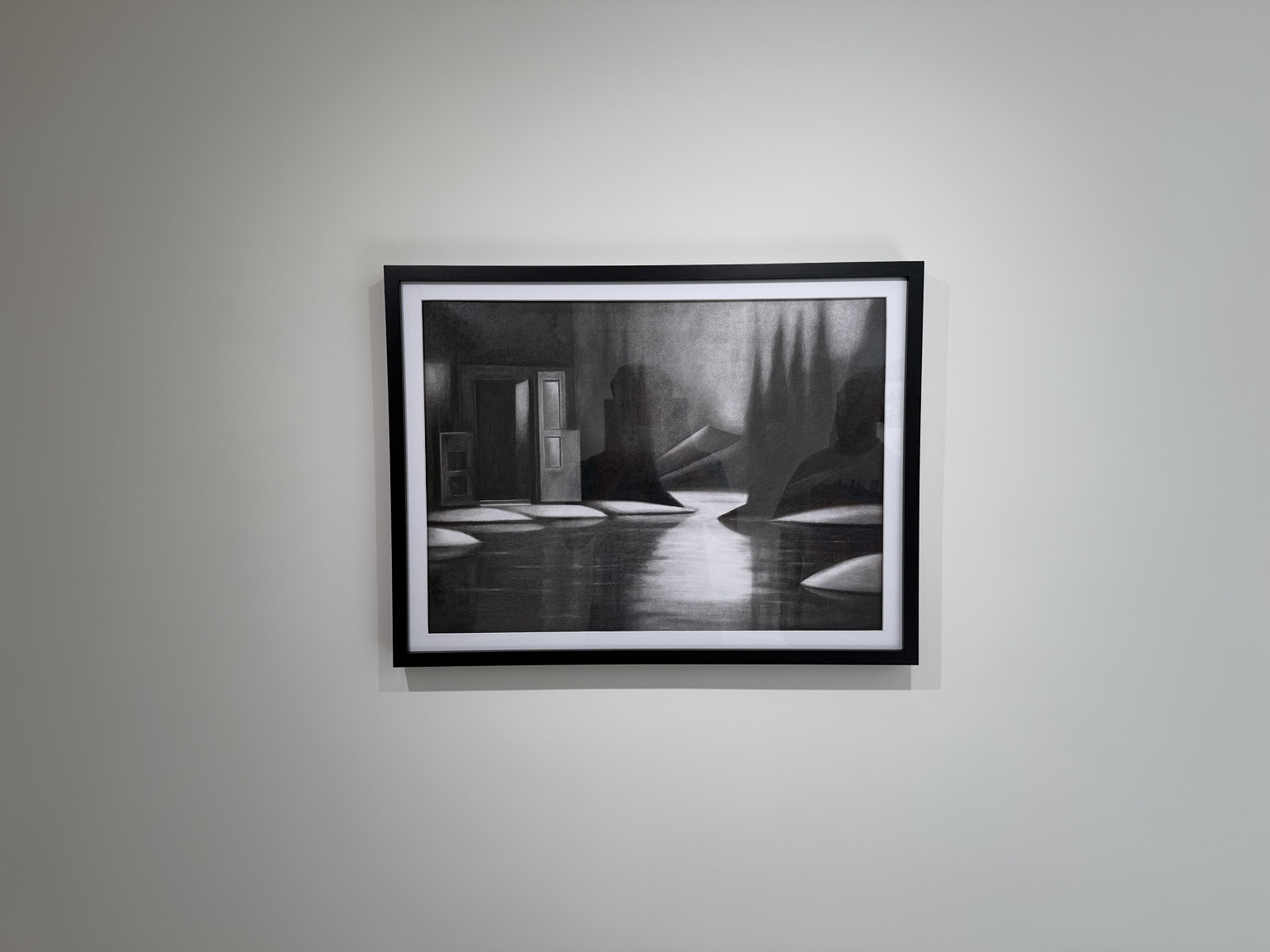 Tushar Patel charcoal drawing titled Threshold