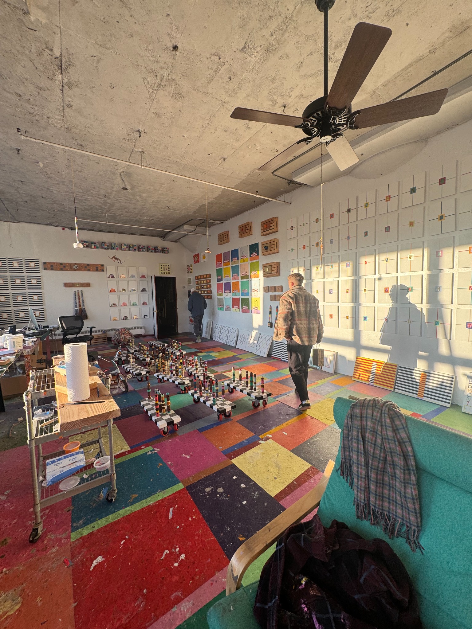 Colorful artist studio visit